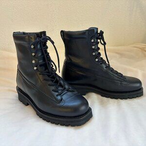 ARKET Black Leather Lace-Up Combat Boots Women’s 10.5 (EU 41)